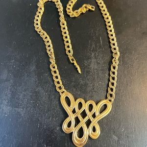 ONE PRE-OWNED NAPIER 23” GOLDTONE NECKLACE WITH 2” SWIRLING PENDANT CTM4